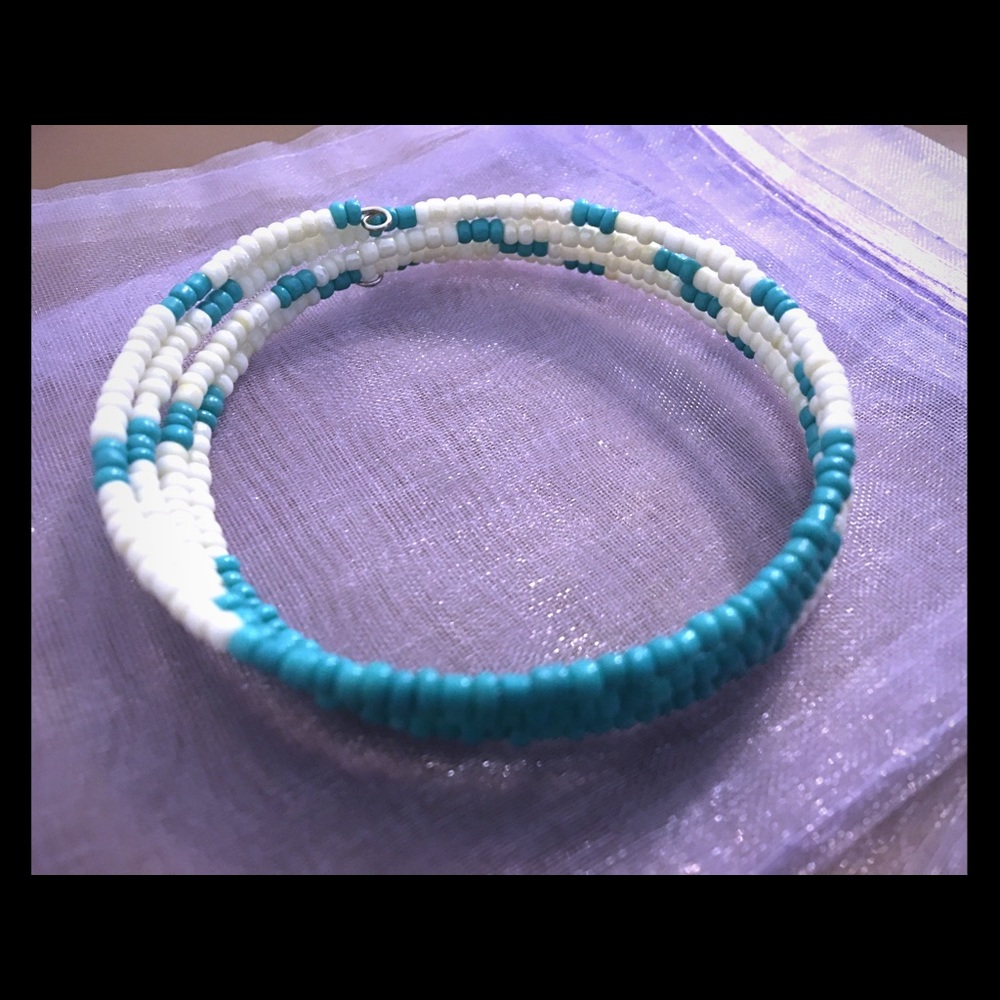Handmade beaded wrap bracelet